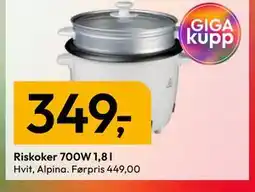 Gigaboks Riskoker 700W 1,8 l tilbud