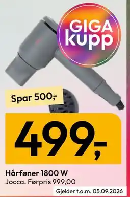 Gigaboks Hårføner 1800 W tilbud