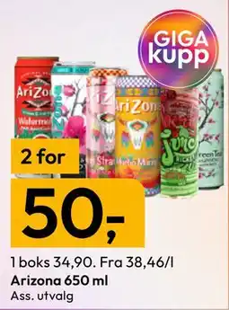 Gigaboks Arizona 650 ml tilbud