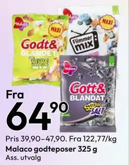 Gigaboks Malaco godteposer 325 g tilbud