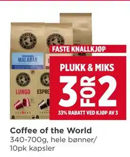 Meny Coffee of the World tilbud