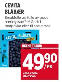 Meny CEVITA BLÅBÆR tilbud