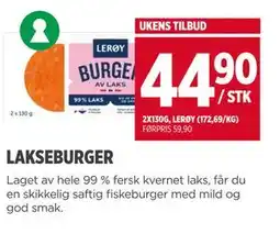 Meny LAKSEBURGER tilbud