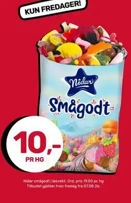 Matkroken Nidar smågodt i løsvekt tilbud