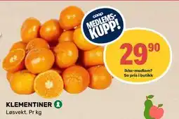Coop Marked KLEMENTINER, Medlemspris tilbud