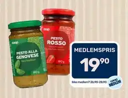 Coop Marked Coop Pesto Alla Genovese / Pesto Rosso, Medlemspris tilbud