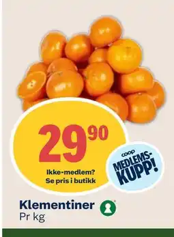 Coop Mega Klementiner, Medlemspris tilbud