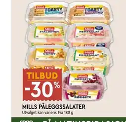 Coop Mega MILLS PÅLEGGSSALATER tilbud