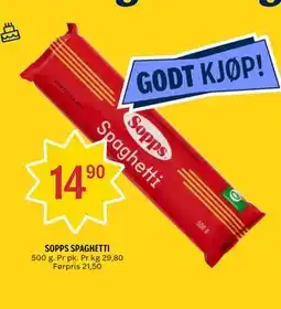 Coop Prix SOPPS SPAGHETTI tilbud