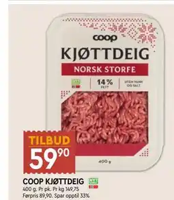 Coop Mega COOP KJØTTDEIG tilbud