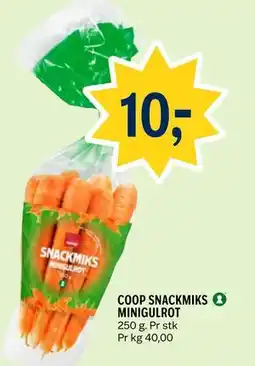 Coop Prix COOP SNACKMIKS MINIGULROT tilbud