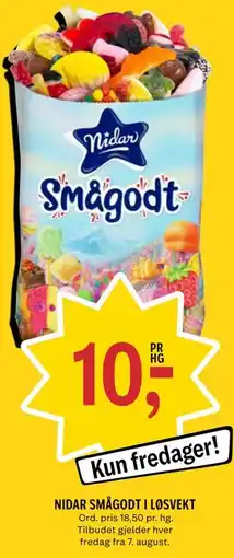 Coop Prix NIDAR SMÅGODT I LØSVEKT tilbud
