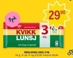 FREIA KVIKK LUNSJ 3 PK