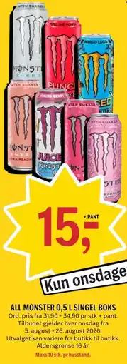 Coop Prix ALL MONSTER 0,5 L SINGEL BOKS tilbud