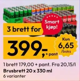 Gigaboks Brusbrett 20 x 330 ml tilbud