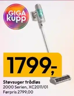 Gigaboks Giga kupp Støvsuger trådløs 2000 Serien XC2011/01 tilbud