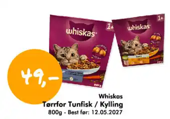 Whiskas Tørrfor Tunfisk / Kylling