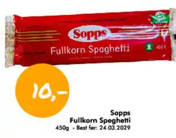 Havaristen Sopps Fullkorn Spaghetti tilbud