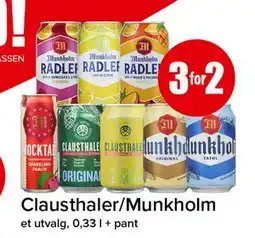 Spar Clausthaler/Munkholm tilbud