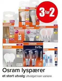 Spar Osram lyspærer tilbud