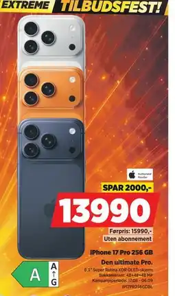 POWER iPhone 17 Pro 256 GB tilbud