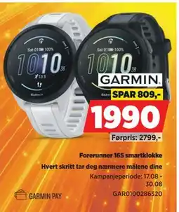 POWER Forerunner 165 smartklokke tilbud