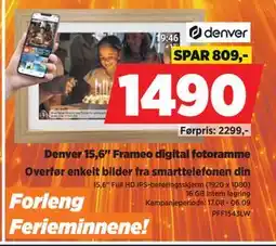 POWER Denver 15,6 Frameo digital fotoramme tilbud