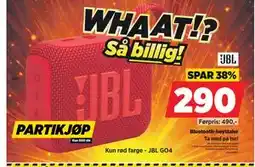 POWER JBL GO4 Bluetooth-høyttaler tilbud