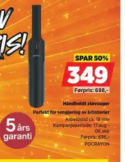 POWER Håndholdt støvsuger tilbud