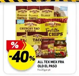 Bunnpris ALL TEX MEX FRA OLD EL PASO tilbud