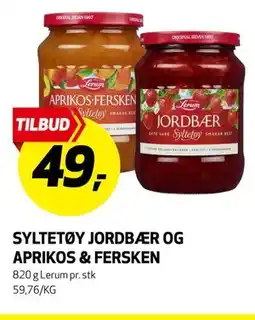 Bunnpris SYLTETØY JORDBÆR OG APRIKOS & FERSKEN tilbud