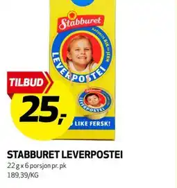 Bunnpris STABBURET LEVERPOSTEI tilbud