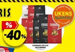 Bunnpris EVERGOOD 250 G OG HELE BØNNER tilbud