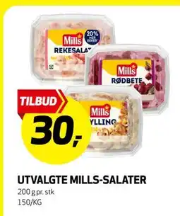 Bunnpris UTVALGTE MILLS-SALATER tilbud