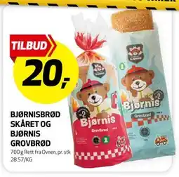 Bunnpris BJØRNISBRØD SKÅRET OG BJØRNIS GROVBRØD tilbud