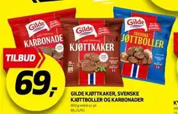 Bunnpris GILDE KJØTTKAKER, SVENSKE KJØTTBOLLER OG KARBONADER tilbud