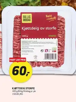 Bunnpris KJØTTDEIG STORFE tilbud