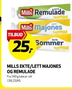 Bunnpris MILLS EKTE/LETT MAJONES OG REMULADE tilbud