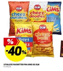 Bunnpris UTVALGTE FAVORITTER FRA KIMS OG OLW tilbud