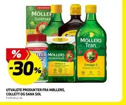 Bunnpris UTVALGTE PRODUKTER FRA MØLLERS, COLLETT OG SANA SOL tilbud