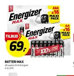 Bunnpris BATTERI MAX tilbud