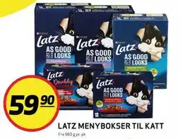 Bunnpris LATZ MENYBOKSER TIL KATT tilbud
