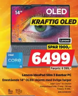 POWER Lenovo IdeaPad Slim 3 Bærbar PC tilbud