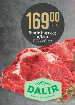 CC Mat Dalir storfe høyrygg u/ben tilbud