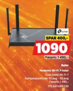 POWER Tp-link Moderne Wi-fi 7-ruter tilbud