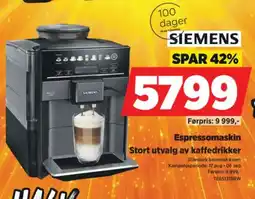 POWER Siemens Espressomaskin tilbud