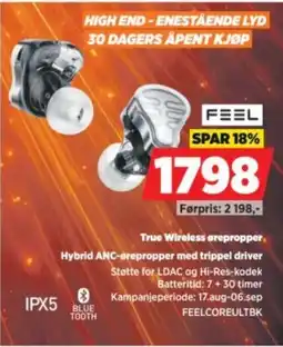 POWER Feel True Wireless ørepropper tilbud