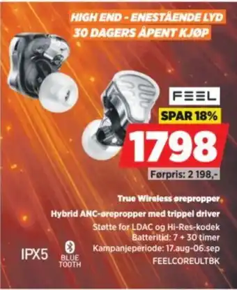 Feel True Wireless ørepropper