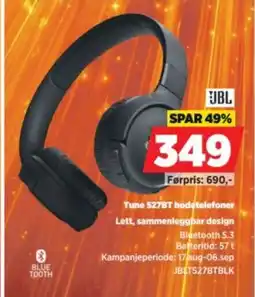 POWER JBL Tune 527BT hodetelefoner tilbud