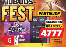 POWER Samsung 55" 4K Smart TV Slank 8 serie tilbud